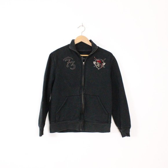*Walt Disney Pirates of the Caribbean Black Zip Up Hoodie - Picture 2 of 6